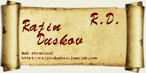 Rajin Duškov vizit kartica